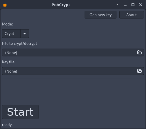 Pobcrypt screenshot